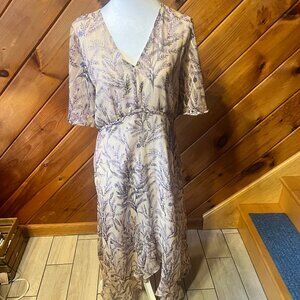 Sundance Floral Lilac Springs Midi Dress Medium